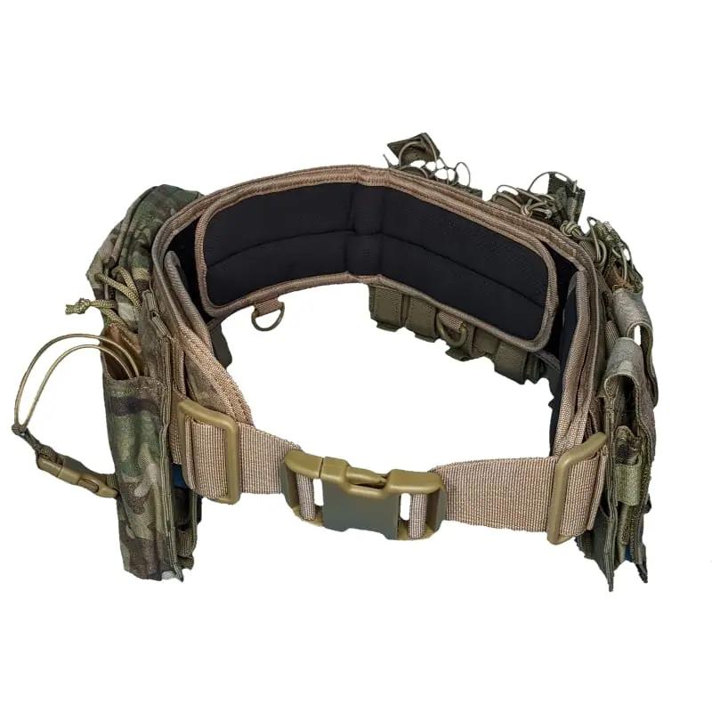 Warbelt Multicam with 6 Pouches – Specter Defense 31-inch MOLLE cummerbund duty belt with complete pouch kit for military and law enforcement