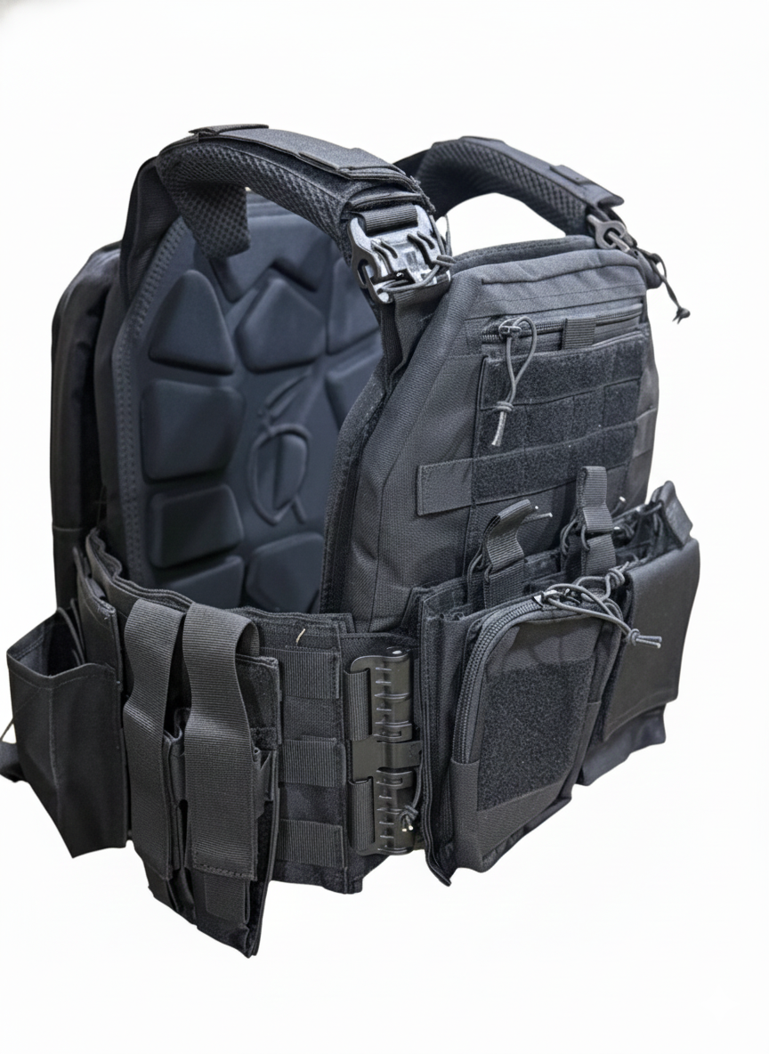 Tactical Police Plate Carrier Black